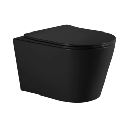  Tornado Rimless 53.5 cm wall-hung toilet with SoftClose seat, Tornado Flush effect, matt black (CE142010RTORPBKM)