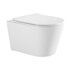  Tornado Rimless wall-hung toilet 53.5 cm with SoftClose seat, Tornado Flush effect, gloss white (CE142010RTORP)