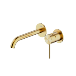 Swiss Aqua Technologies Aurum concealed lever basin mixer with concealed body, brushed gold (SATBAUR101BG)
