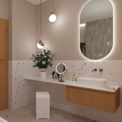  Aurum concealed lever basin mixer with concealed body, brushed rose gold (SATBAUR101BRG)