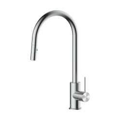 Swiss Aqua Technologies Aurum 44 cm Sink mixer with pull-out 2-jet spray, stainless steel (SATBAUR286NRZ)