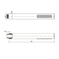  Aurum 1-spray hand shower, brushed metal (SATBAURRSBGM)