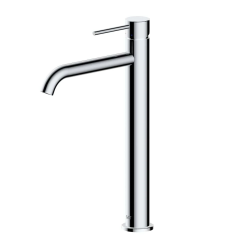 Swiss Aqua Technologies Aurum high single lever basin mixer 30.8 cm in stainless steel, without pop-up waste, glossy chrome (SATBAUR285CR)