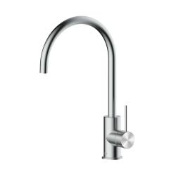 Swiss Aqua Technologies Aurum Kitchen mixer 36.3 cm with swivel arm, lever operated, stainless steel (SATBAUR280NRZ)