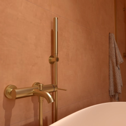 Swiss Aqua Technologies Aurum 150 mm lever bath/shower mixer, brushed gold (SATBAUR222BG)