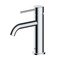 Swiss Aqua Technologies Aurum Basin mixer 16.5 cm, lever-operated, without pop-up waste, glossy chrome (SATBAUR271CR)