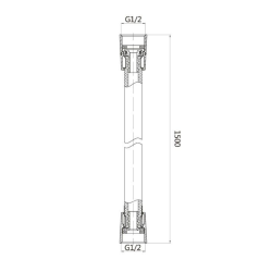 Aurum Shower hose 150 cm with anti-twist, rose gold (SATBAURHPBRG)  Aurum Shower hose 150 cm with anti-twist, rose gold (SATBAURHPBRG)