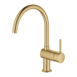 Grohe Minta Single-Lever Kitchen Mixer with Swivel Spout, Cool Sunrise Brushed (G32917GN0)
