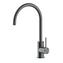 Swiss Aqua Technologies Aurum Sink mixer 36.3 cm with lever and swivel arm, Brushed Metal (SATBAUR280BGM)
