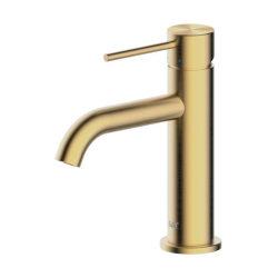 Swiss Aqua Technologies Aurum Basin mixer 16.5 cm, with lever, without pop-up waste, Brushed Gold (SATBAUR271BG)