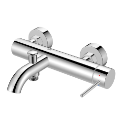 Swiss Aqua Technologies Aurum wall-mounted 150 mm Bath mixer without shower set, Glossy Chrome (SATBAUR222CR)
