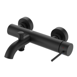 Swiss Aqua Technologies Aurum wall-mounted 150 mm Bath mixer without shower set, Matt Black (SATBAUR222C)