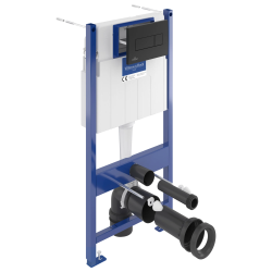 Villeroy & Boch Wall-floor mounted support frame with Black flush plate (921228AN)