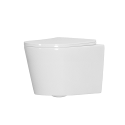 Geberit Duofix UP100 toilet support + Ceramia Tornado Rimless wall-hung toilet + SoftClose seat + white plate (CETORGEB1)