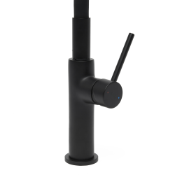  76x44 cm inset sink with reversible granite drainer + Neoperl® aerator mixer tap, matt black (SATSINKGE3B-SET1)