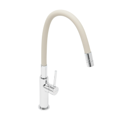 Swiss Aqua Technologies 76x44 cm inset sink with reversible granite drainer + Neoperl® aerator mixer tap, jasmine (SATSINKGE3J-SET1)