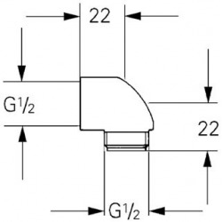  Grohe Outlet Elbow, Chrome Plated (45304000)