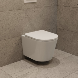  Duofix 112cm Toilet Frame + Ceramia Tornado Rimless bowl + 1-jet hand shower + support + white plate (CETORGEB3SPR2VP)