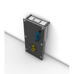  Toilet 112cm Frame + Swiss Aqua Technologies rimless toilet + White plate + Wall cladding (SATGEB3SB)