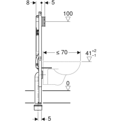 Duofix Extra-flat Toilet Frame + Geberit iCon rimless  + Softclose seat + White plate (SLIM-ICON-C)  Duofix Extra-flat Toilet Frame + Geberit iCon rimless  + Softclose seat + White plate (SLIM-ICON-C)