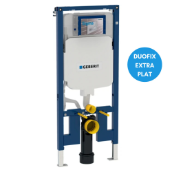 Geberit Duofix Extra-flat Toilet Frame + Geberit iCon rimless  + Softclose seat + White plate (SLIM-ICON-C)
