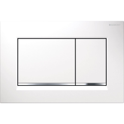 Geberit Toilet set UP720 frame + SAT rimless WC + Softclose seat + White plate (SLIM-SATrimless-H)