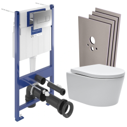 Villeroy & Boch ViConnect Pro S Frame+ Swiss Aqua Technologies toilet + Chrome plate (VCNSAT2SBCHDE)