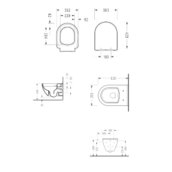 Villeroy & Boch ViConnect Pro S Frame + Swiss Aqua Technologies Rimless toilet + Chrome plate (VICONSM26-2-CHDE)