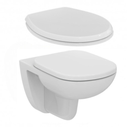 Villeroy & Boch Pack Toilet Frame Porcher Eurovit rimless toilet+ Toilet seat + Chrome plate (ViConnectPorcher-1)