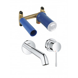 Grohe Essence Single-Lever Basin Mixer, 2 holes, Size M, Chrome + Concealed Body (19408001-set)