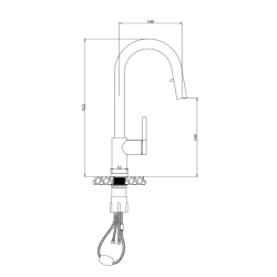  Timeless Single-Handle Stainless Steel Pull-Out Sprayer Sink Mixer Tap, Single Hole, Brushed Copper TML (TMLKF285BCP)