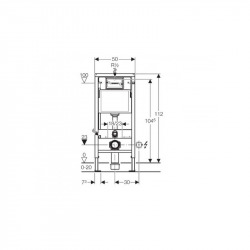  Duofix UP100 Frame + Ideal Standard Tesi Aquablade Bowl + Delta51 White Flush Plate (SETUP100-AQUA8)