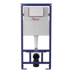 Swiss Aqua Technologies Lightweight 112 cm ECO 2L Toilet Frame + Ceramia wall-hung WC + matt black plate (STECE14BMT02-IN)