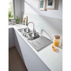 GROHE New K400 Stainless steel sink with drainer (31587SD0)