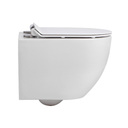 Ceramia PixL Tornado Quiet Rimless Ceramic Toilet, Concealed Fixings, Soft Close Seat, White (CEPX010RTORP)