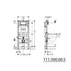 Geberit DuoFix 320 Pack + Sigma 20 Control Panel White Chrome (SETUP320-PRO5)