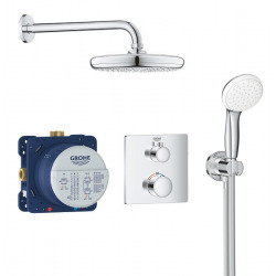 Grohe Grohtherm Perfect Thermostatic Shower Set with Tempesta 210, Chrome (34729000)