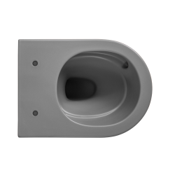  PixL Tornado Quiet Rimless Ceramic Wall-Hung Toilet with Concealed Mountings and Soft Close Seat, Grey (CEPX010RTORPGRM)