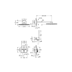  Grohtherm SmartControl Perfect shower set with Rainshower 310 SmartActive Cube (34706000)