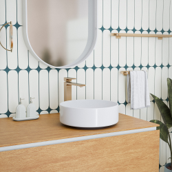 Ceramia PixL 36 x 36 x 12 cm Infinitio countertop washbasin, without overflow, glossy white (CEPX3636)