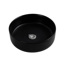  PixL 36 x 36 x 12 cm Infinitio countertop washbasin, without overflow, black (CEPX3636BKM)