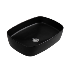  PixL 49.5 x 37 x 13.5 cm Infinitio countertop washbasin, without overflow, black (CEPX4937BKM)
