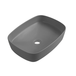 Ceramia PixL 49.5 x 37 x 13.5 cm Infinitio countertop washbasin, without overflow, grey (CEPX4937GRM)