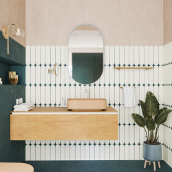  PixL 49.5 x 37 x 13.5 cm Infinitio countertop washbasin, without overflow, mocha (CEPX4937MOM)