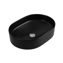  PixL 50 x 37 x 13.5 cm Infinitio countertop washbasin, without overflow, black (CEPX5037BKM)