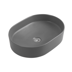 Ceramia PixL 50 x 37 x 13.5 cm Infinitio countertop washbasin, without overflow, grey (CEPX5037GRM)