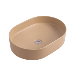 Ceramia PixL 50 x 37 x 13.5 cm Infinitio countertop washbasin, without overflow, mocha (CEPX5037MOM)