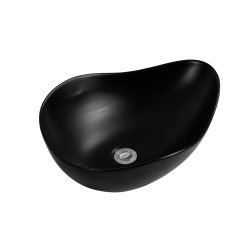  PixL 50.5 x 38 x 18 cm Infinitio countertop washbasin, without overflow, black (CEPX5038BKM)
