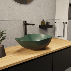 Ceramia PixL 50.5 x 38 x 18 cm Infinitio countertop washbasin, without overflow, green (CEPX5038GEM)