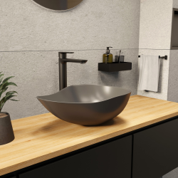 Ceramia PixL 50.5 x 38 x 18 cm Infinitio countertop washbasin, without overflow, grey (CEPX5038GRM)